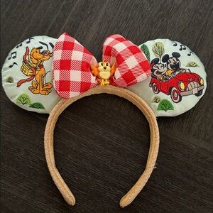 Disney Parks Runaway Railway Ears Headband: Pluto, Mickey, Minnie, Goofy